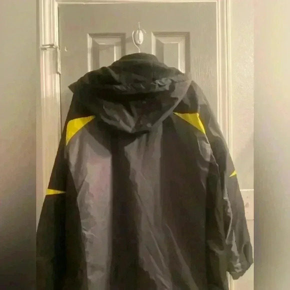 Mens NordiacTrack fleece lined jacket with adjustable hood front zipper size LG - Picture 14 of 16